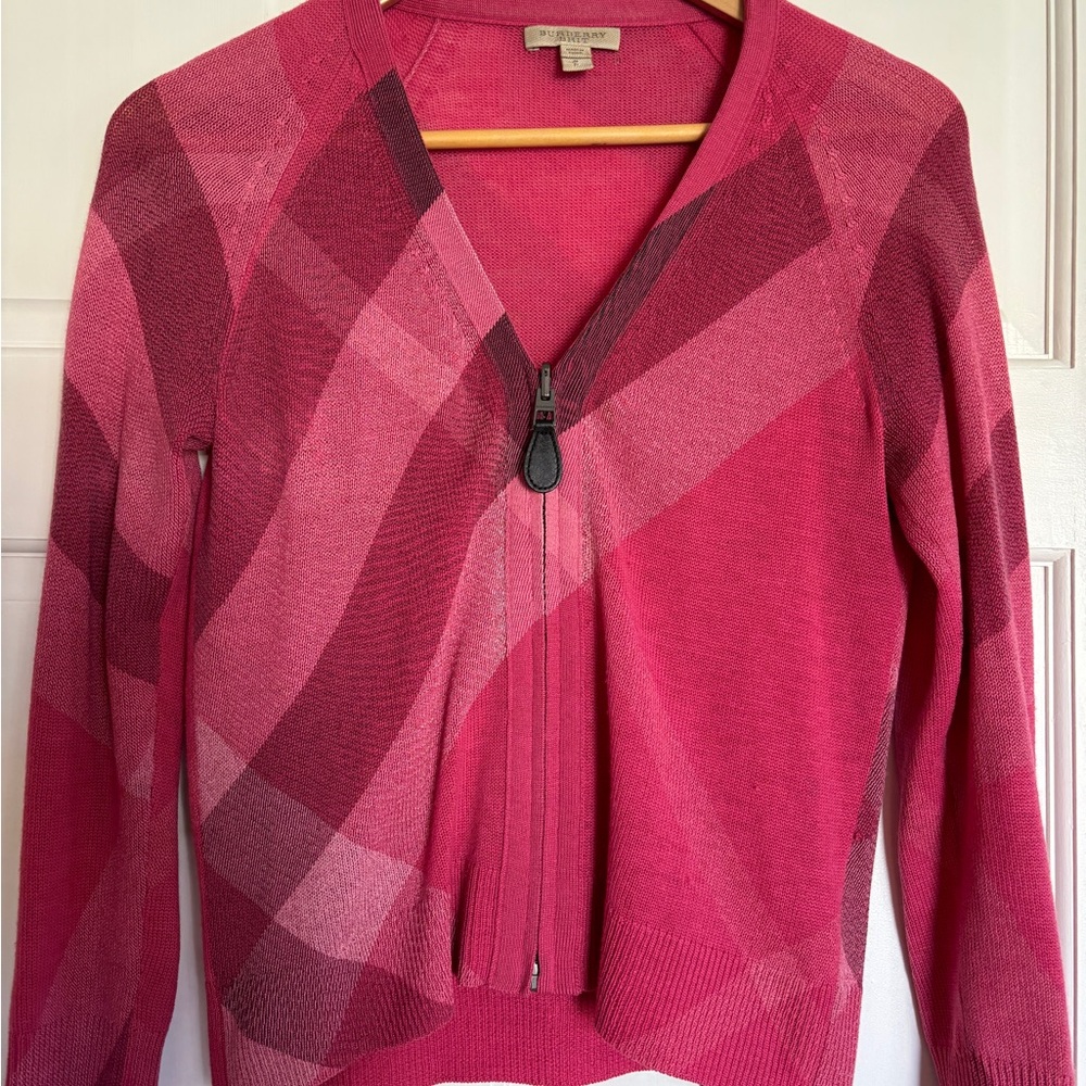 Authentic Burberry Nova Pink Cardigan small